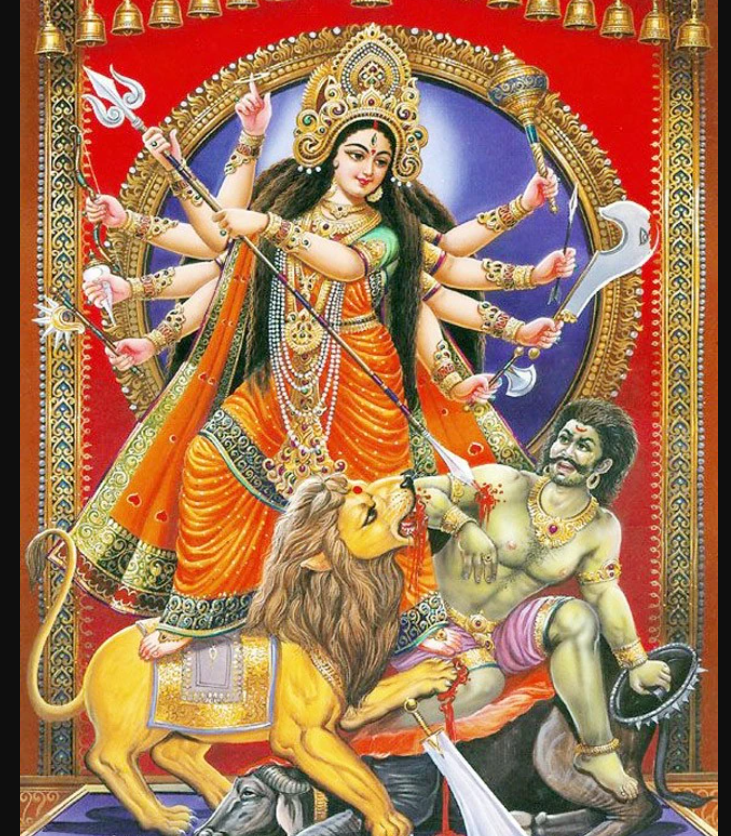 गुप्त नवरात्रि पूजा और दुर्गा सप्तशती पाठ के दौरान की गई पूजा की तस्वीर