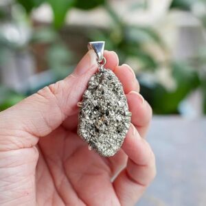 Natural Raw Pyrite Pendant – Handmade & Certified for Wealth, Confidence & Protection