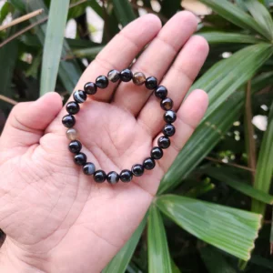 Sulemani Hakik Bracelet – Natural Black Agate Beads for Protection & Spiritual Healing