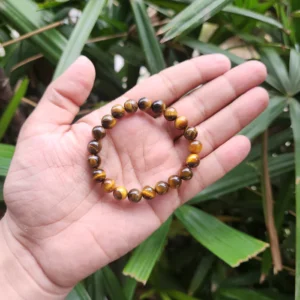 Certified Tiger Eye Bracelet 8mm Natural Stones – A stylish and powerful healing bracelet for confidence, protection, and spiritual balance. Perfect for men and women.