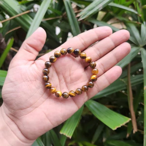 Certified Tiger Eye Bracelet 8mm Natural Stones – A stylish and powerful healing bracelet for confidence, protection, and spiritual balance. Perfect for men and women.