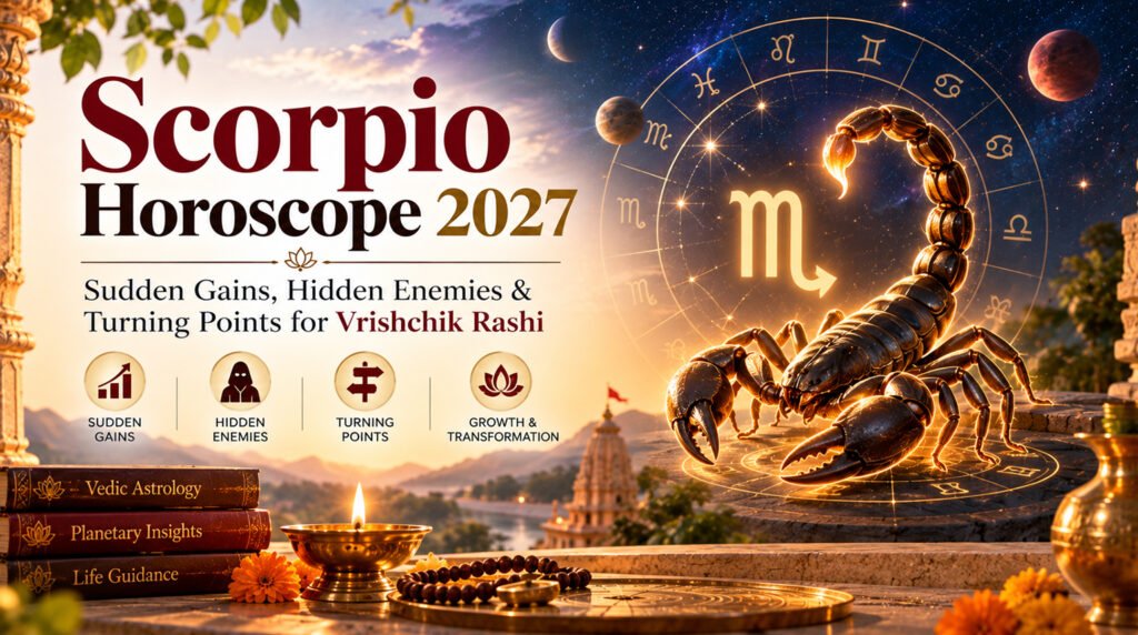 Scorpio Horoscope 2027: Sudden Gains, Hidden Enemies & Turning Points for Vrishchik Rashi