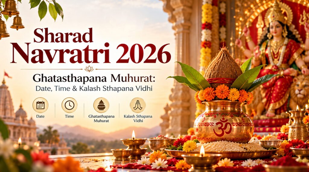 Sharad Navratri 2026 Ghatasthapana Muhurat: Date, Time & Kalash Sthapana Vidhi Sharad Navratri 2026 Ghatasthapana Muhurat: Date, Time & Kalash Sthapana Vidhi